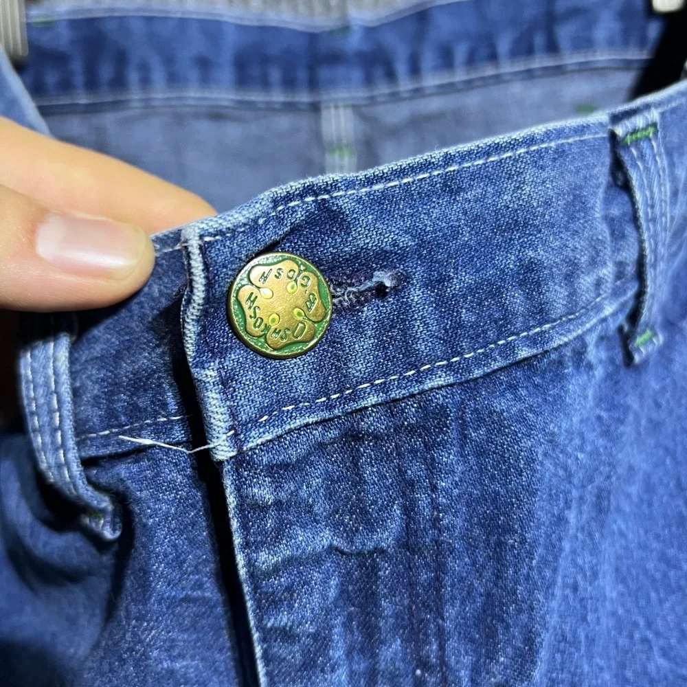 Vintage OshKosh Bgosh Carpenter Jeans Mens 34x32 Blue Union Made Sanforized USA